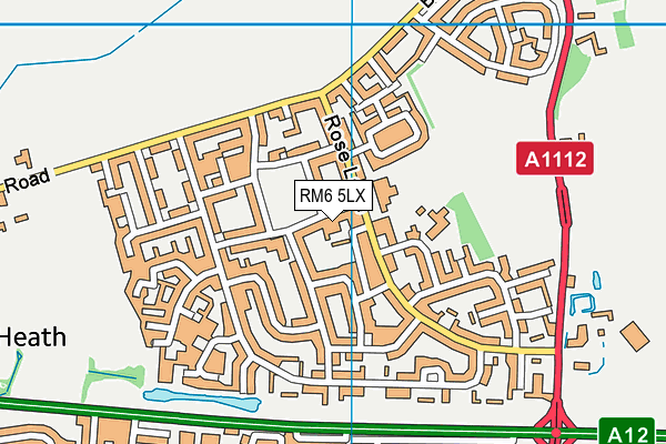 RM6 5LX map - OS VectorMap District (Ordnance Survey)