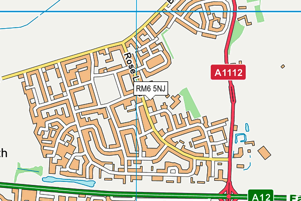 Rose Lane Primary School map (RM6 5NJ) - OS VectorMap District (Ordnance Survey)