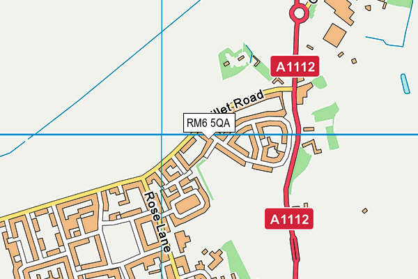 RM6 5QA map - OS VectorMap District (Ordnance Survey)
