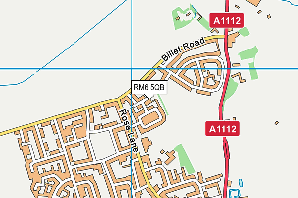 RM6 5QB map - OS VectorMap District (Ordnance Survey)