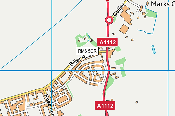 RM6 5QR map - OS VectorMap District (Ordnance Survey)