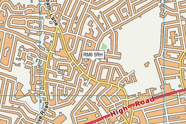 RM6 5RH map - OS VectorMap District (Ordnance Survey)