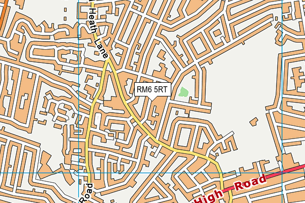 RM6 5RT map - OS VectorMap District (Ordnance Survey)