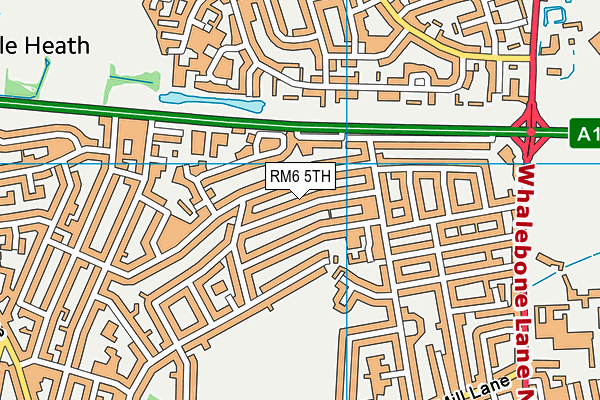 RM6 5TH map - OS VectorMap District (Ordnance Survey)
