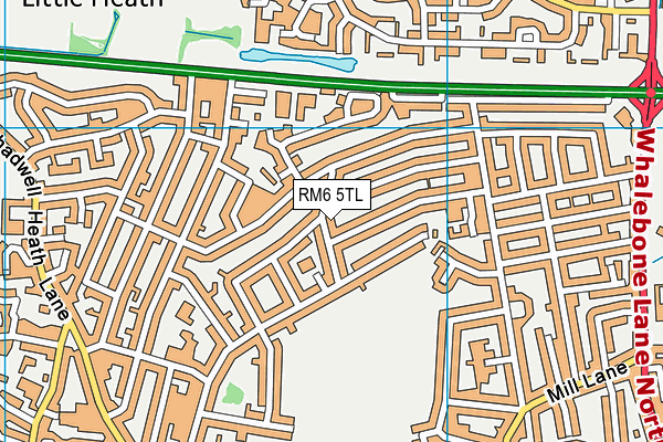 RM6 5TL map - OS VectorMap District (Ordnance Survey)