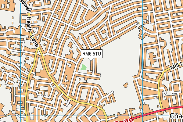 RM6 5TU map - OS VectorMap District (Ordnance Survey)