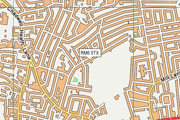 RM6 5TX map - OS VectorMap District (Ordnance Survey)