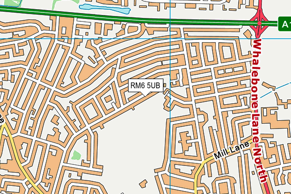 RM6 5UB map - OS VectorMap District (Ordnance Survey)