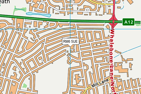 RM6 5UE map - OS VectorMap District (Ordnance Survey)