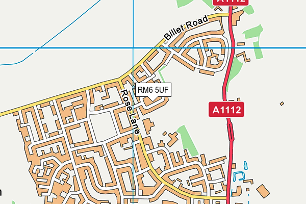 RM6 5UF map - OS VectorMap District (Ordnance Survey)