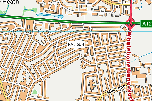 RM6 5UH map - OS VectorMap District (Ordnance Survey)