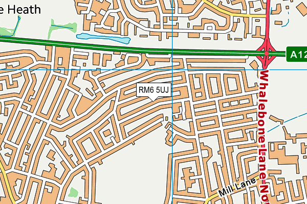 RM6 5UJ map - OS VectorMap District (Ordnance Survey)