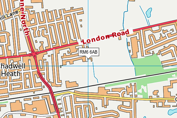 RM6 6AB map - OS VectorMap District (Ordnance Survey)