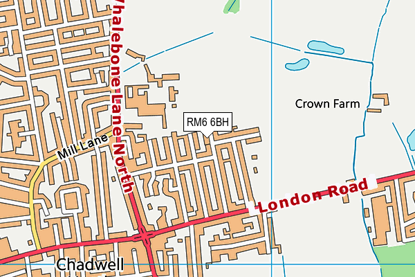 RM6 6BH map - OS VectorMap District (Ordnance Survey)