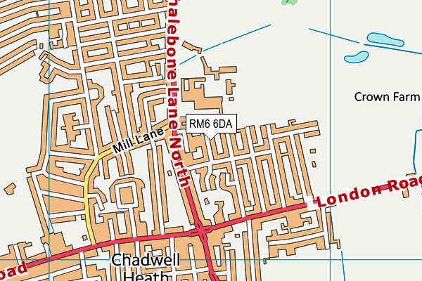 RM6 6DA map - OS VectorMap District (Ordnance Survey)