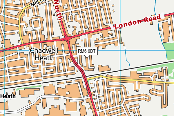 West Ham United Fc (Chadwell Heath Training Ground) map (RM6 6DT) - OS VectorMap District (Ordnance Survey)