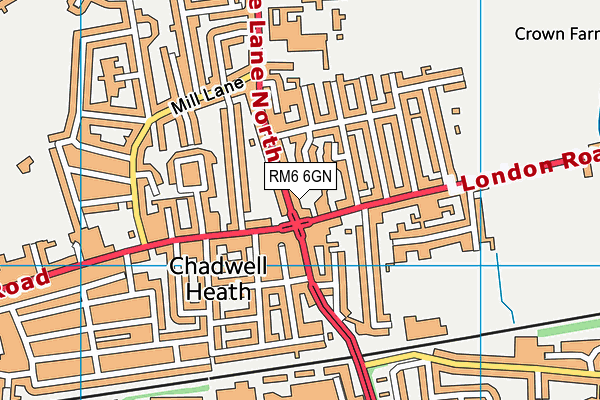 RM6 6GN map - OS VectorMap District (Ordnance Survey)