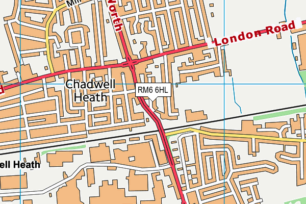 RM6 6HL map - OS VectorMap District (Ordnance Survey)