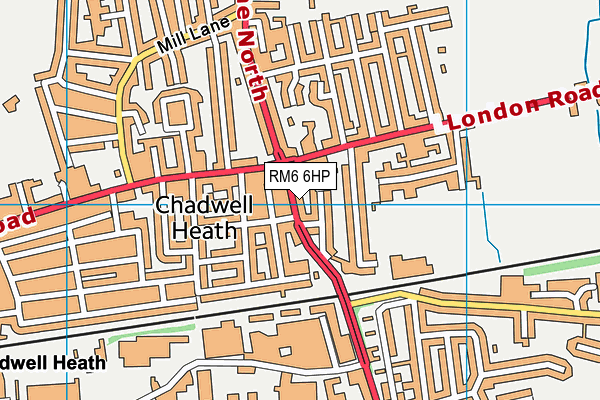 RM6 6HP map - OS VectorMap District (Ordnance Survey)