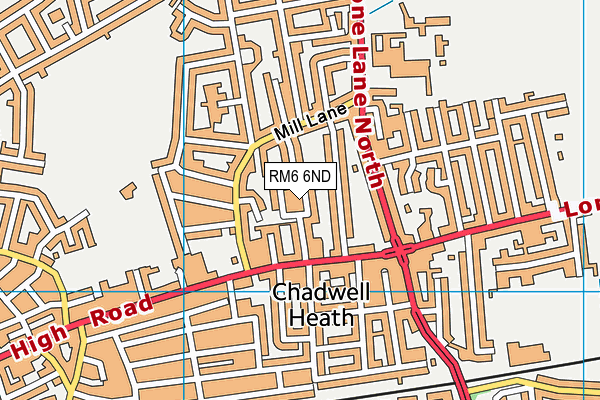 RM6 6ND map - OS VectorMap District (Ordnance Survey)