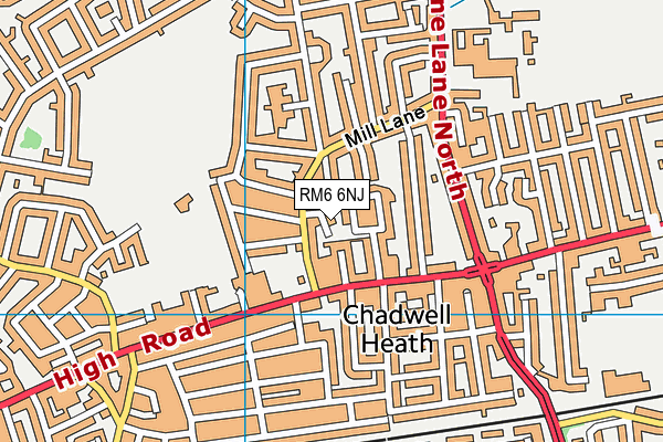RM6 6NJ map - OS VectorMap District (Ordnance Survey)