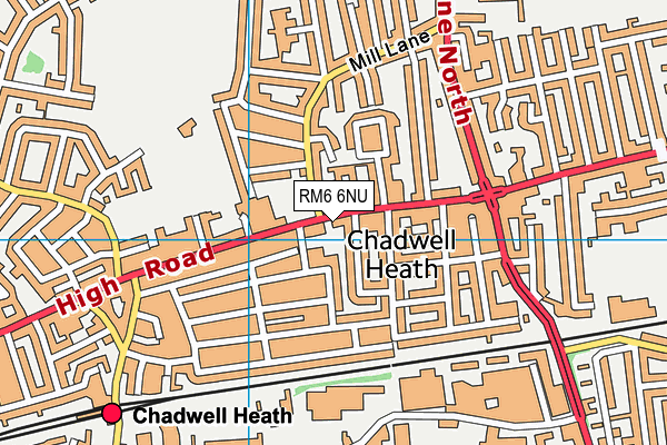 RM6 6NU map - OS VectorMap District (Ordnance Survey)