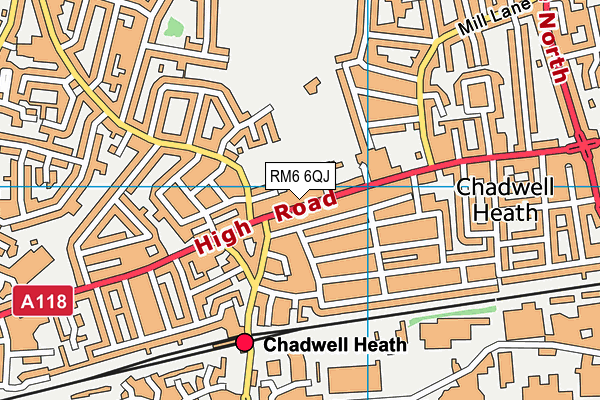 RM6 6QJ map - OS VectorMap District (Ordnance Survey)