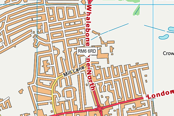 RM6 6RD map - OS VectorMap District (Ordnance Survey)
