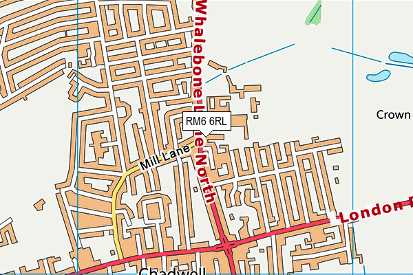 RM6 6RL map - OS VectorMap District (Ordnance Survey)