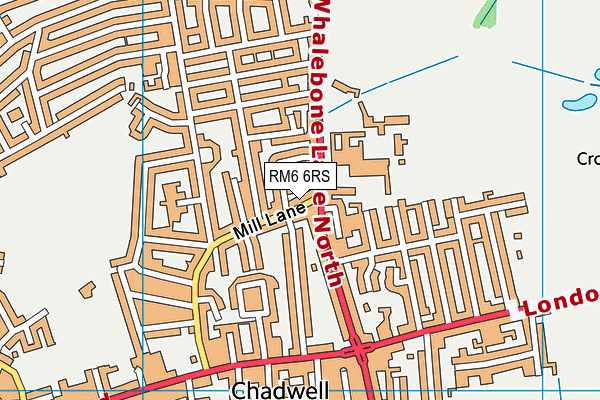 RM6 6RS map - OS VectorMap District (Ordnance Survey)