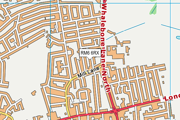 RM6 6RX map - OS VectorMap District (Ordnance Survey)