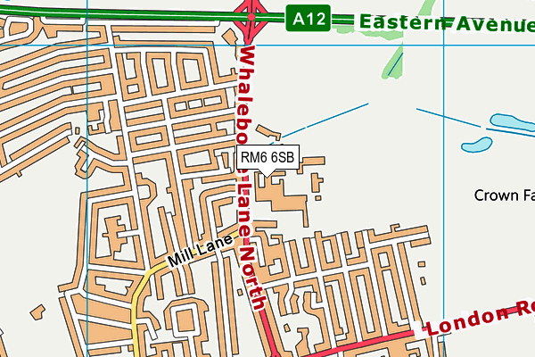 RM6 6SB map - OS VectorMap District (Ordnance Survey)