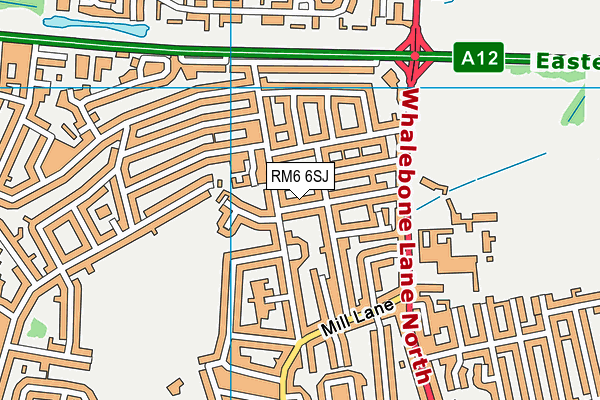 RM6 6SJ map - OS VectorMap District (Ordnance Survey)