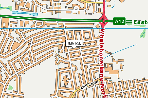 RM6 6SL map - OS VectorMap District (Ordnance Survey)