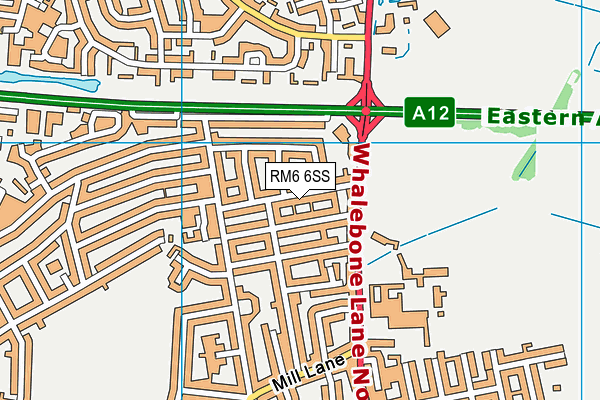 RM6 6SS map - OS VectorMap District (Ordnance Survey)