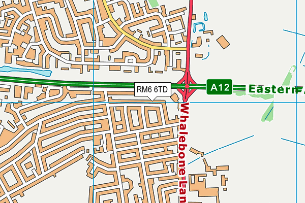 RM6 6TD map - OS VectorMap District (Ordnance Survey)