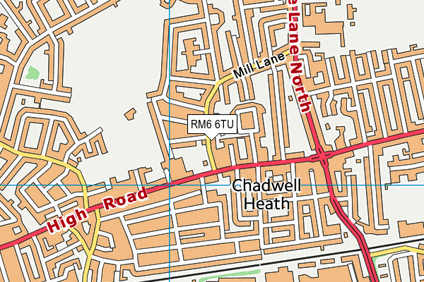 RM6 6TU map - OS VectorMap District (Ordnance Survey)