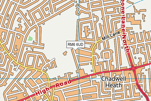 RM6 6UD map - OS VectorMap District (Ordnance Survey)