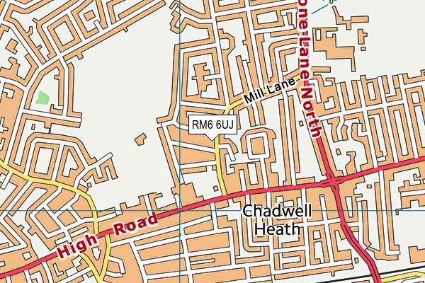 RM6 6UJ map - OS VectorMap District (Ordnance Survey)