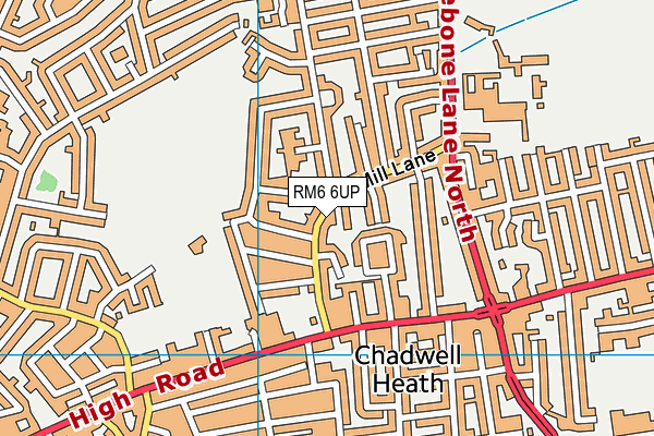 RM6 6UP map - OS VectorMap District (Ordnance Survey)