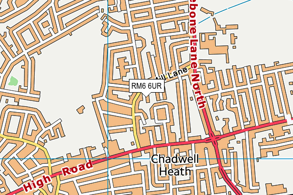 RM6 6UR map - OS VectorMap District (Ordnance Survey)