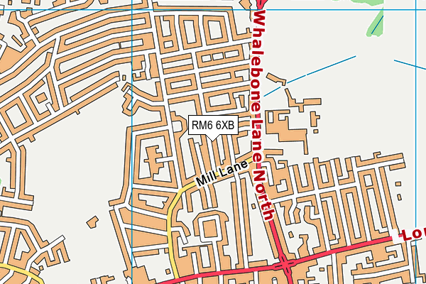 RM6 6XB map - OS VectorMap District (Ordnance Survey)