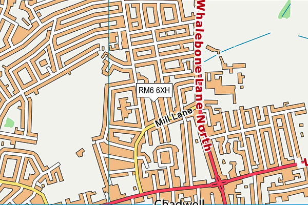 RM6 6XH map - OS VectorMap District (Ordnance Survey)