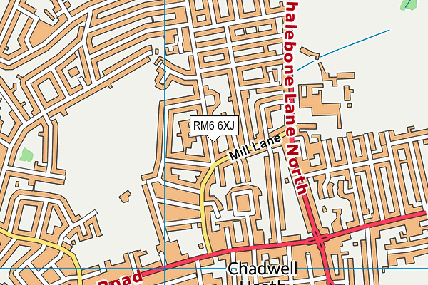 RM6 6XJ map - OS VectorMap District (Ordnance Survey)