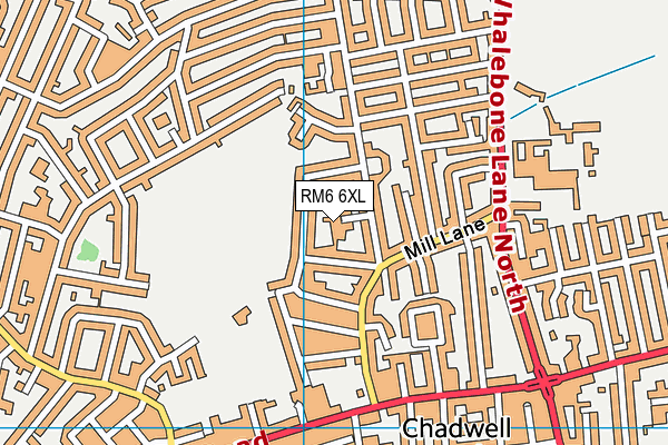 RM6 6XL map - OS VectorMap District (Ordnance Survey)