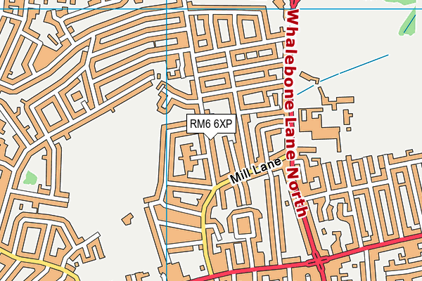 RM6 6XP map - OS VectorMap District (Ordnance Survey)