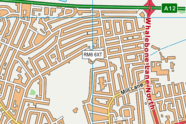 RM6 6XT map - OS VectorMap District (Ordnance Survey)