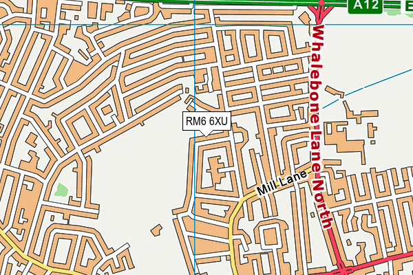 RM6 6XU map - OS VectorMap District (Ordnance Survey)