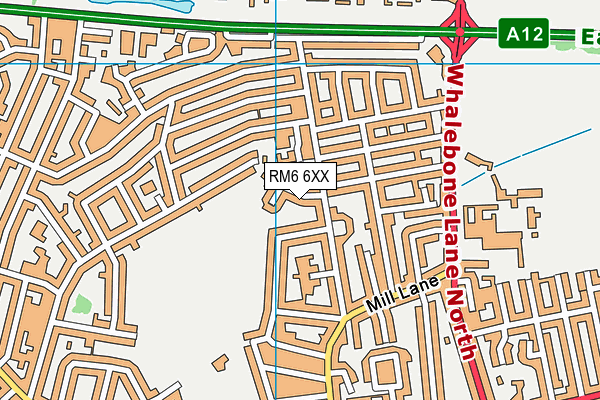 RM6 6XX map - OS VectorMap District (Ordnance Survey)