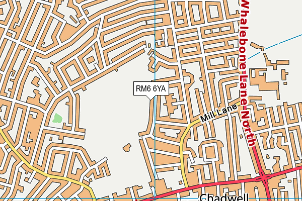RM6 6YA map - OS VectorMap District (Ordnance Survey)